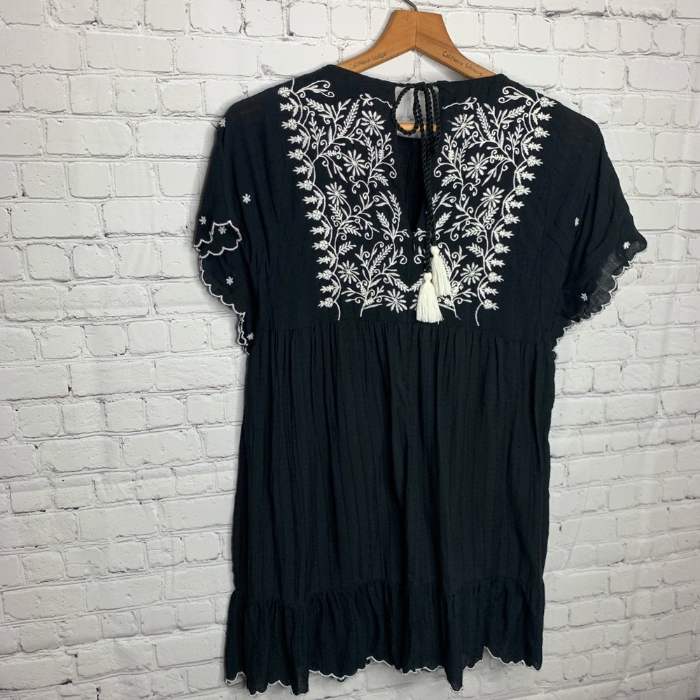 Zara Embroidered Tassle Dress Size Medium - Picture 6 of 6